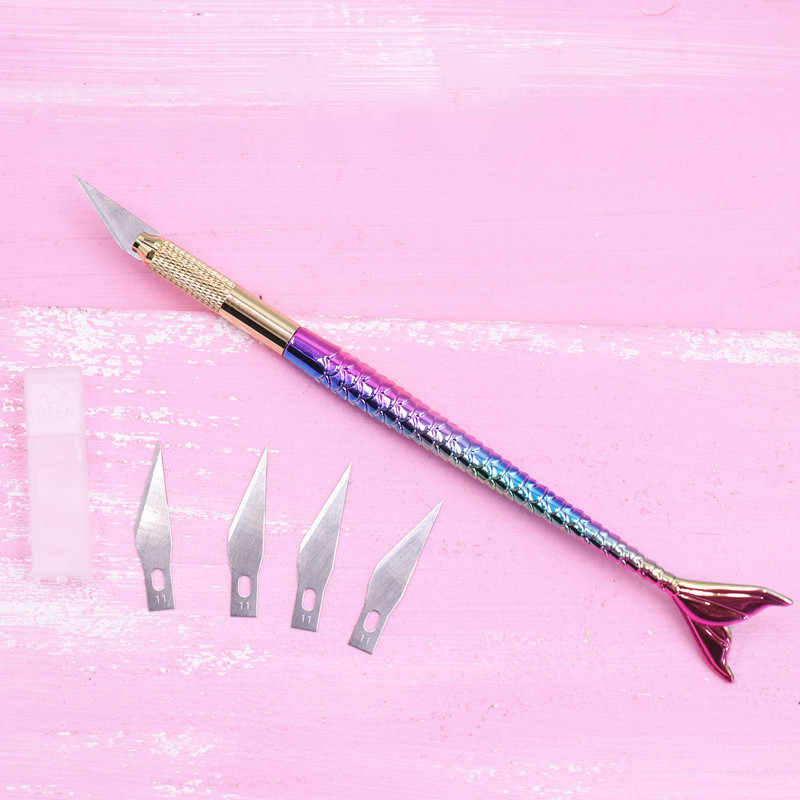 1Pcs Mermaid Tail Pen Knife