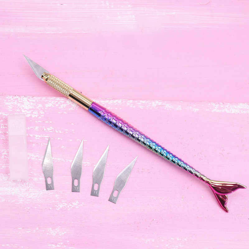 1Pcs Mermaid Tail Pen Knife