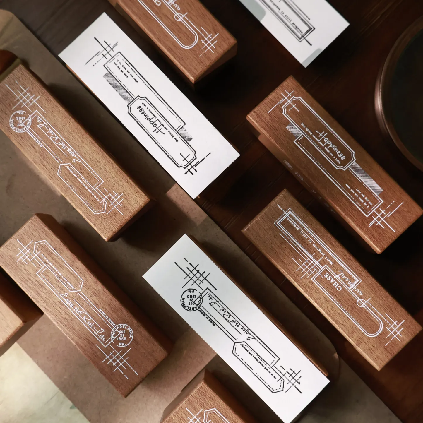 YIER Studio Basic lines Wood Stamp