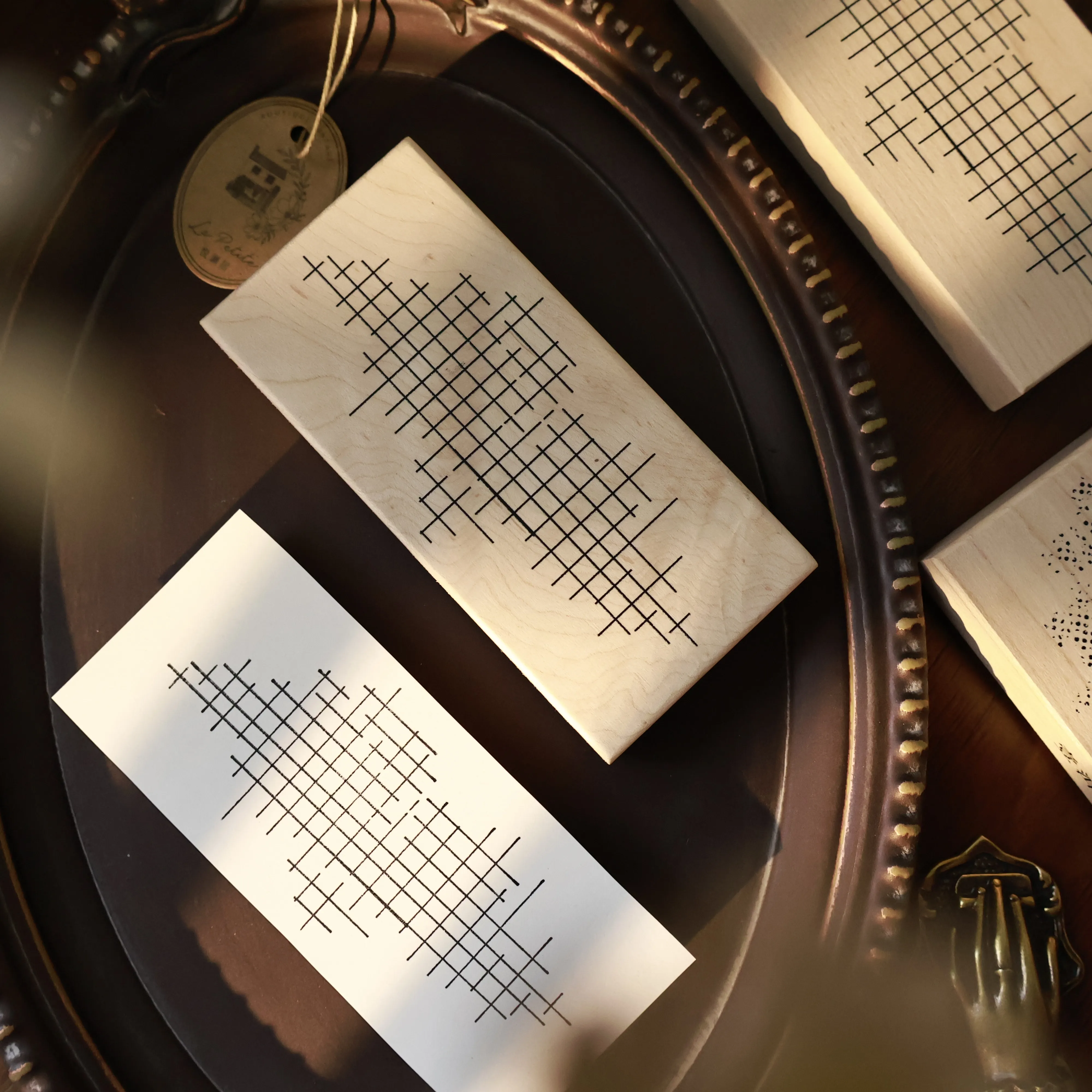 YIER Studio Lines Fog Wood Stamp