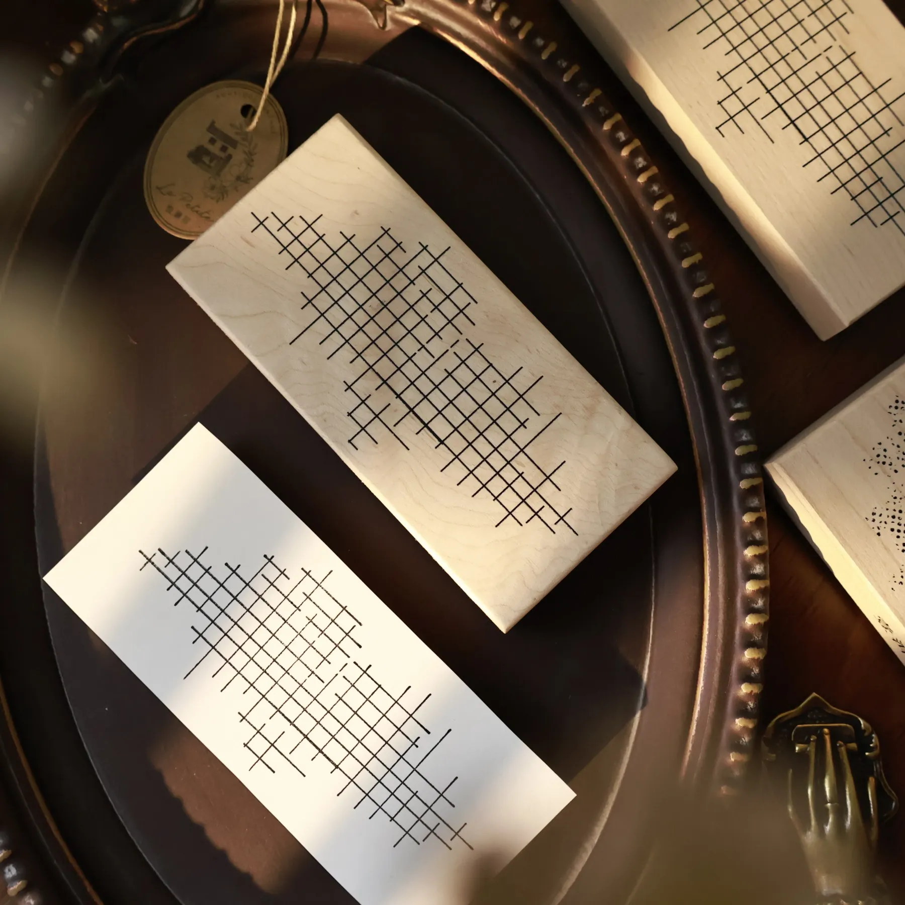 YIER Studio Lines Fog Wood Stamp