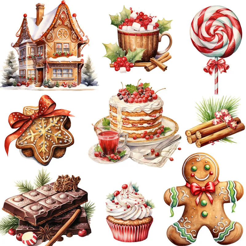 Christmas Baking Theme adhesive stickers
