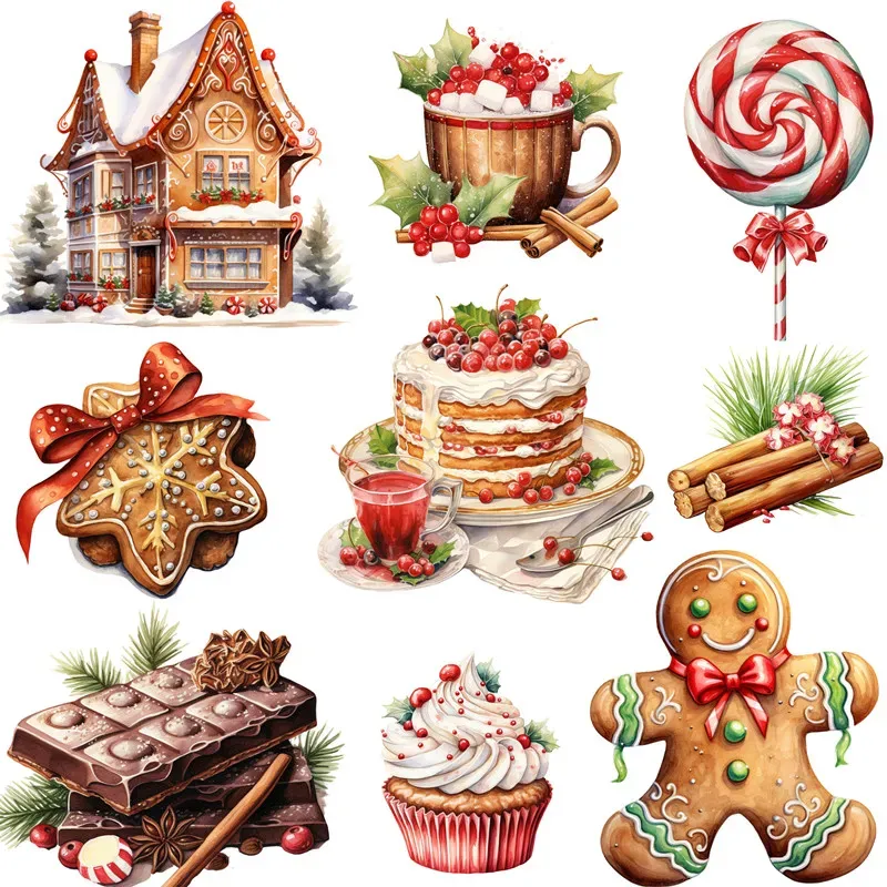 Christmas Baking Theme adhesive stickers