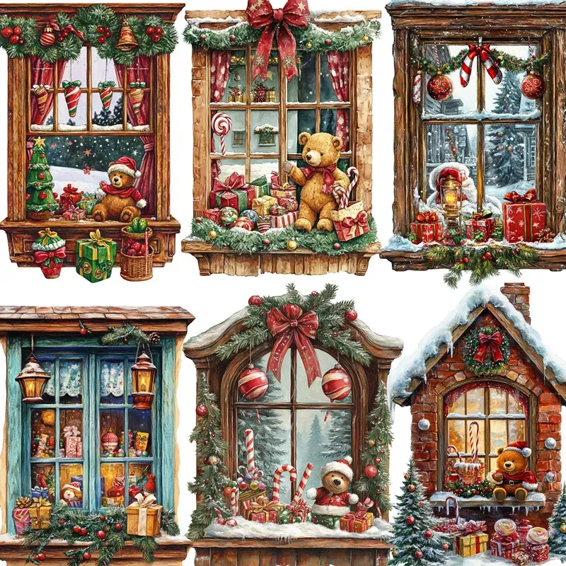 Christmas Window Display Theme adhesive stickers