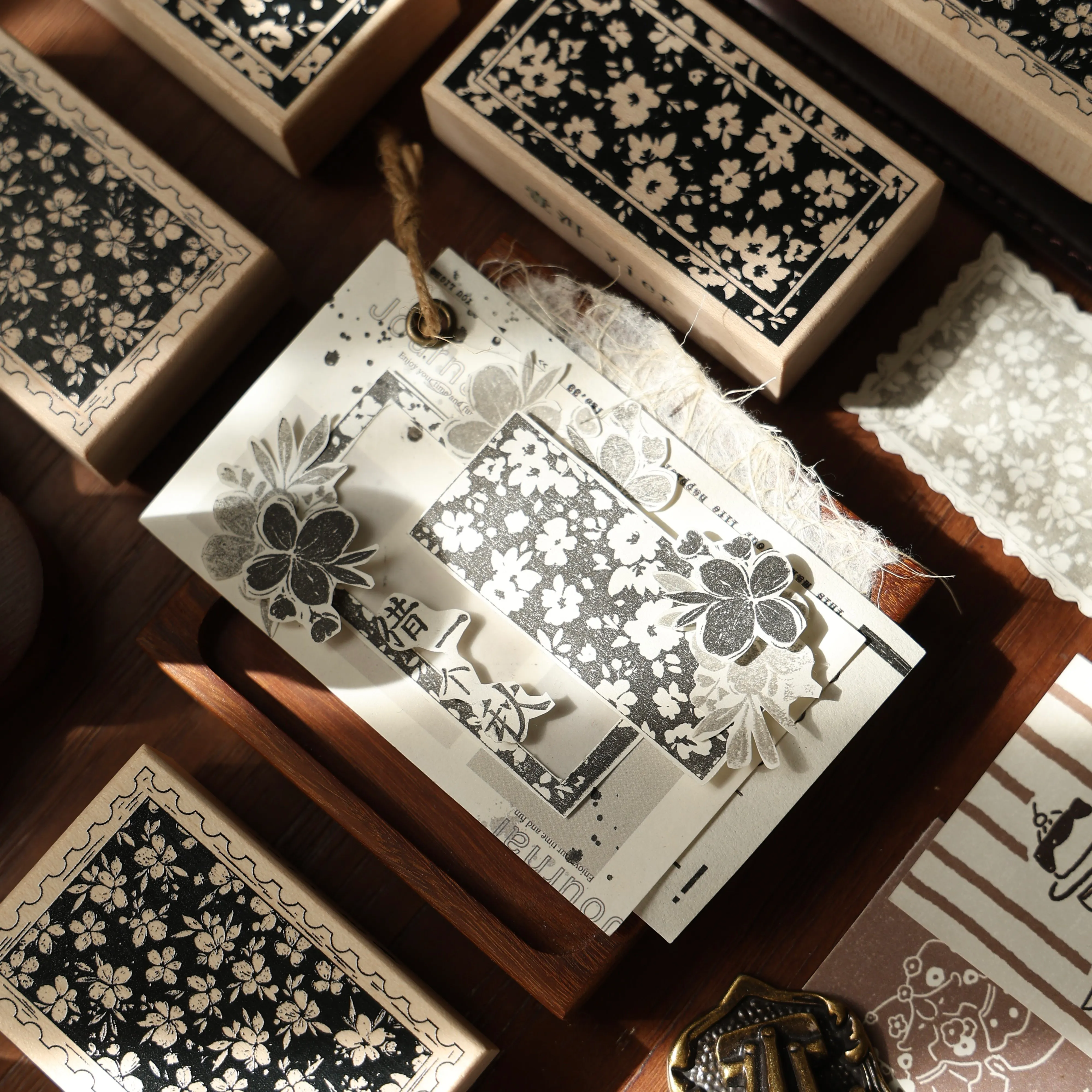 YIER Studio Floral Wood Stamp