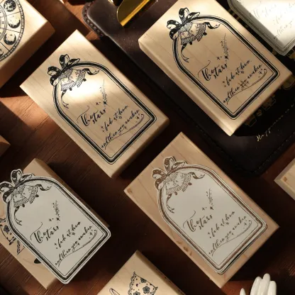 YIER Bell Window Compass Wood Stamp