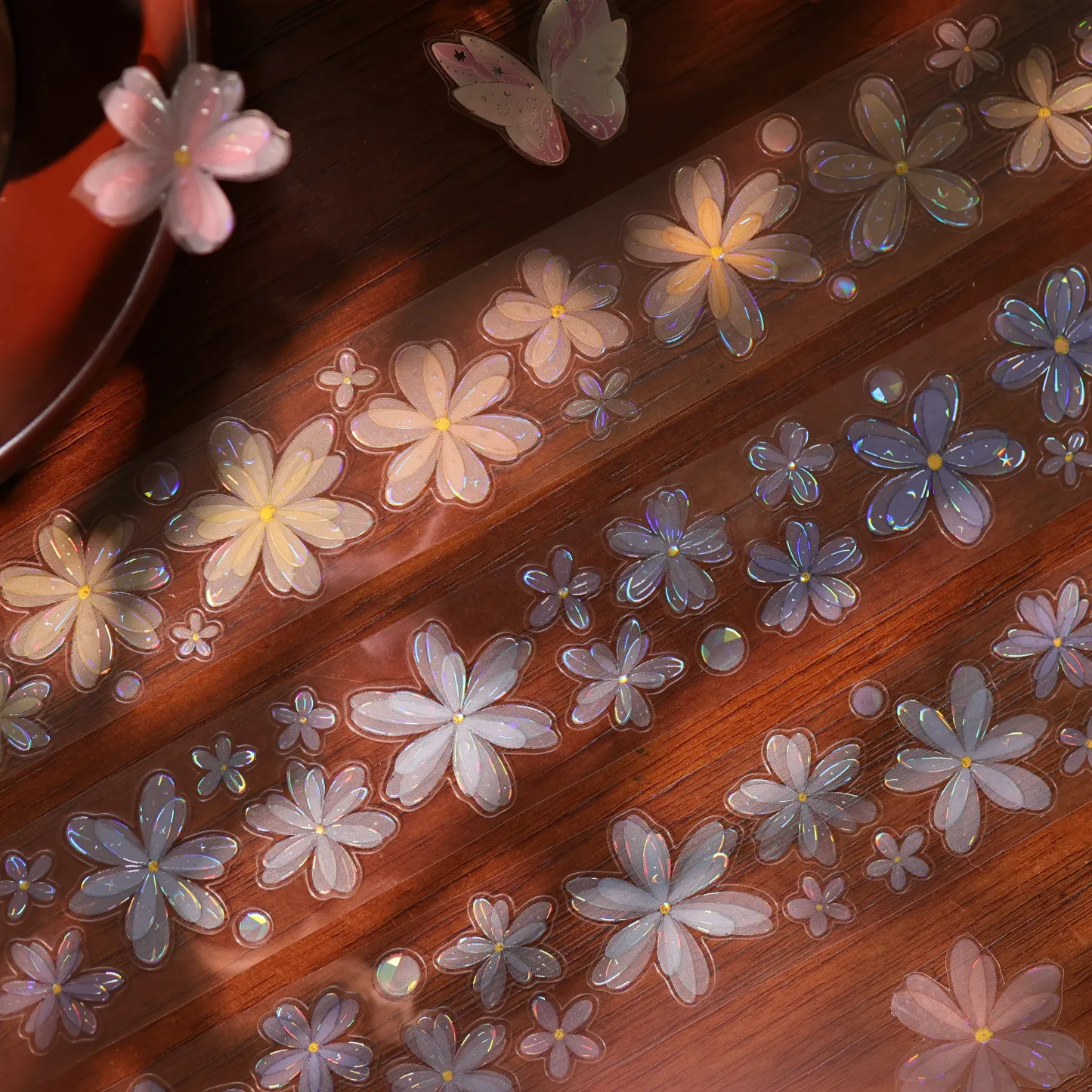 YIER Studio Pre-cut Small flowers PET Tape 2.17*196.85 inch