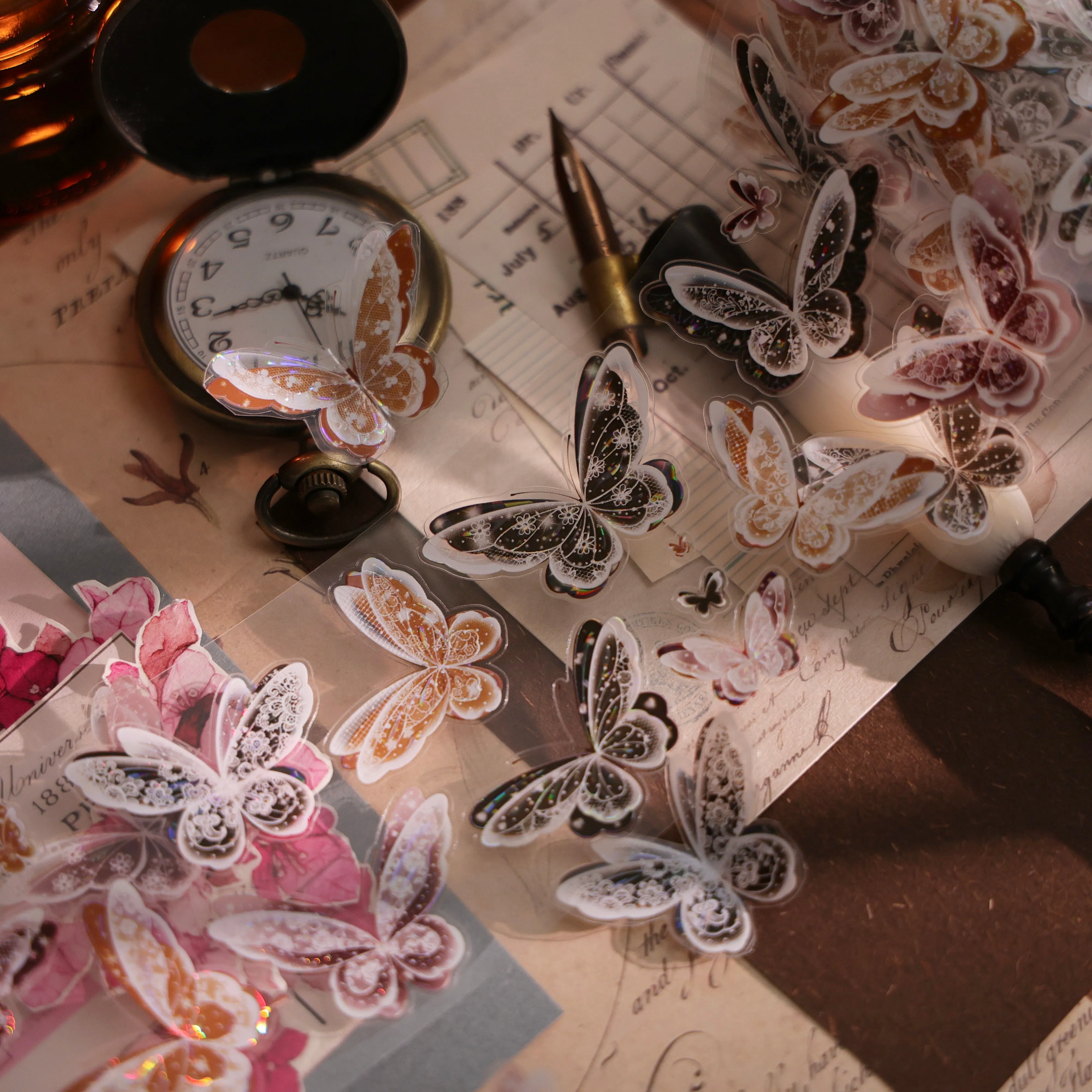 YIER Studio Pre-cut transparent Butterfly PET Tape
