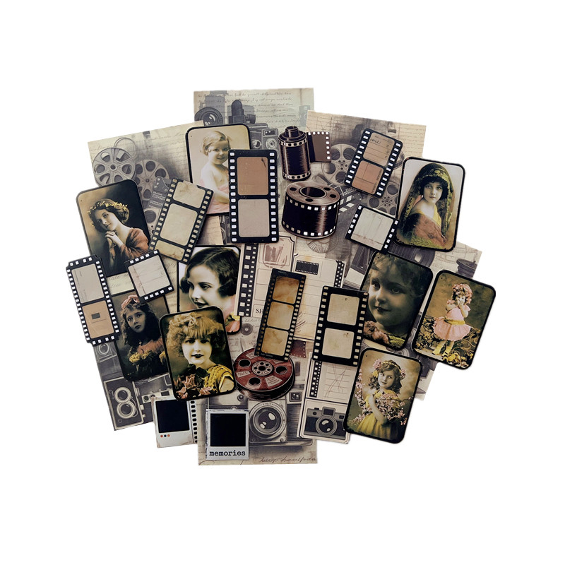 12pcs Vintage film Scrapbooking materials Paper