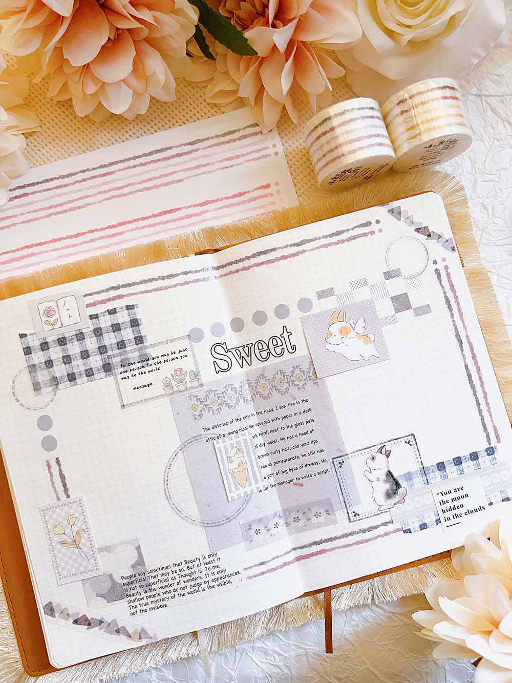 YIER Studio Red Vintage Butterfly Rose PET Washi Tape 1.18*196.85 inches