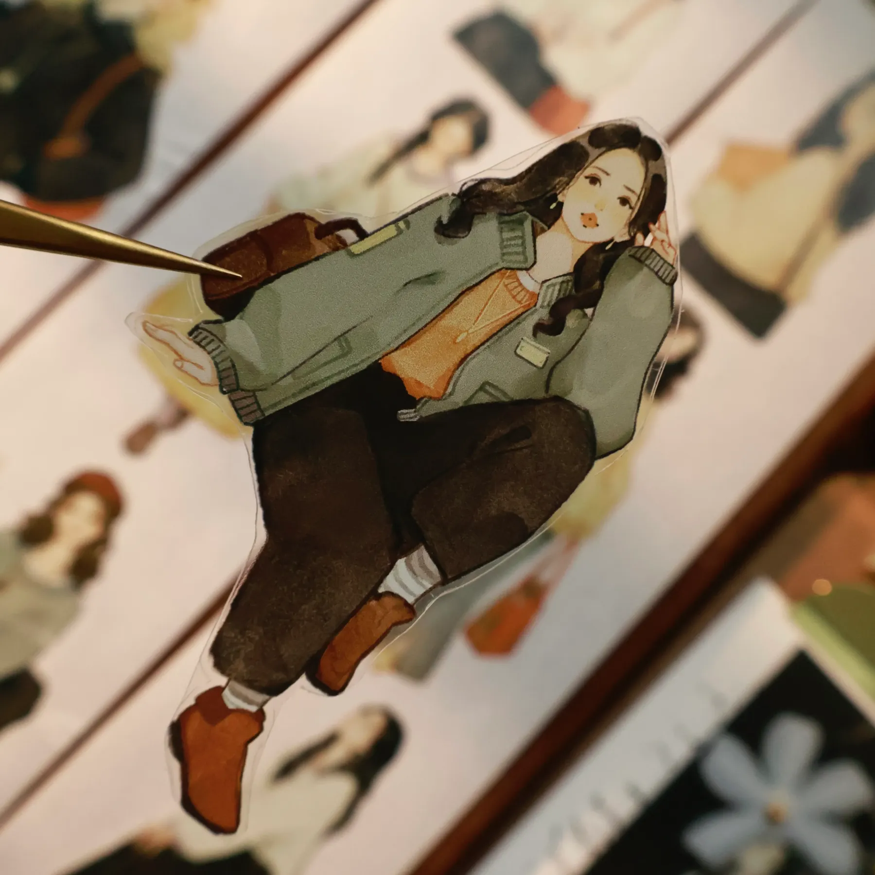 YIER Studio Retro Girl Washi PET Tape 2.17 * 78.74 inch