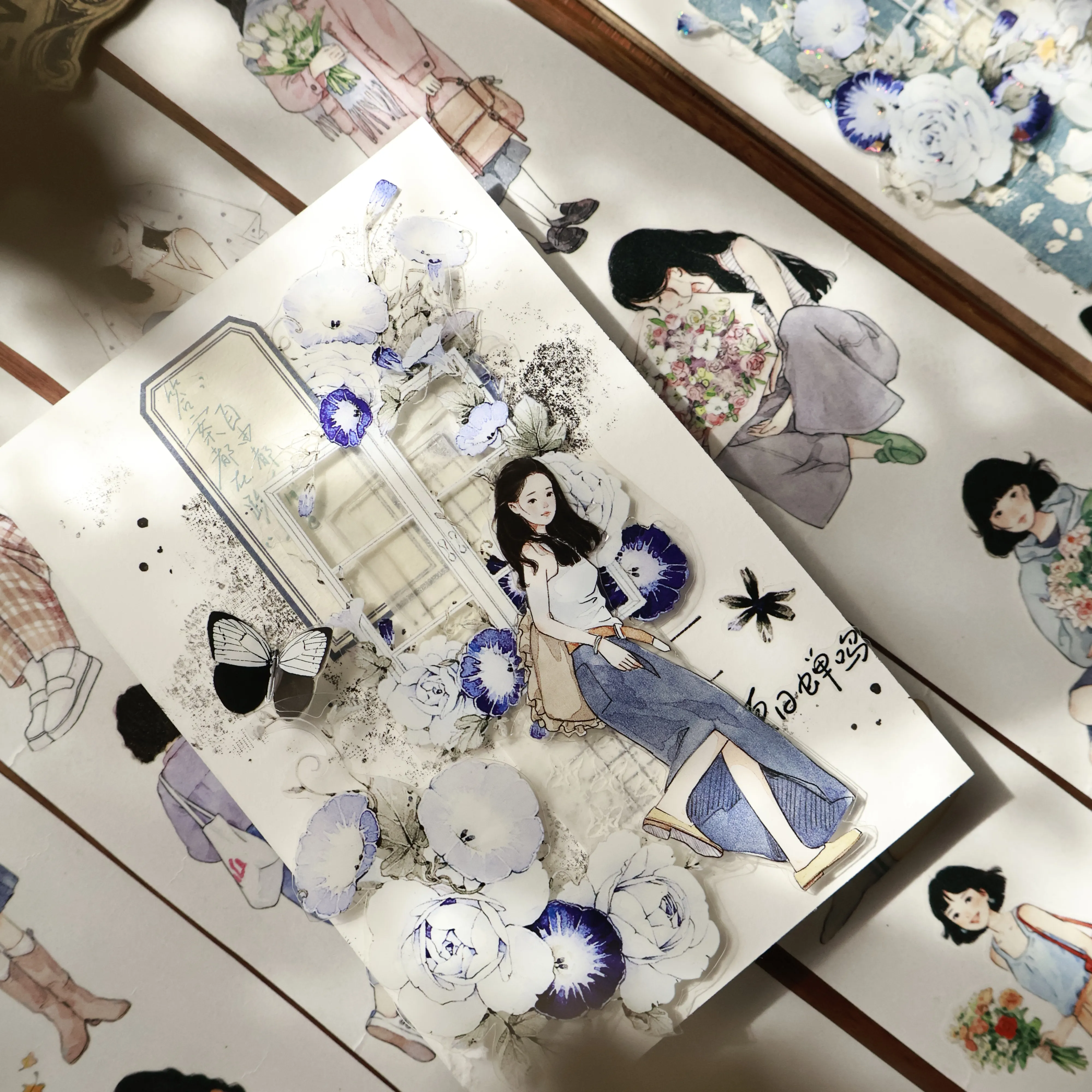 YIER Studio Sweet Girl Washi PET Tape 2.17 * 78.74 inch