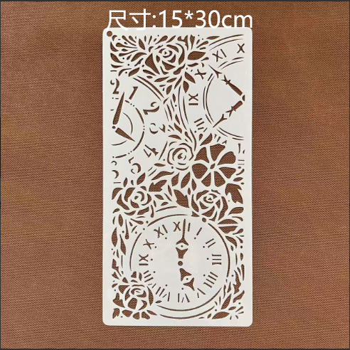 8Pcs Texture Tree branches flowers Stencils 8.66*4.13 inch
