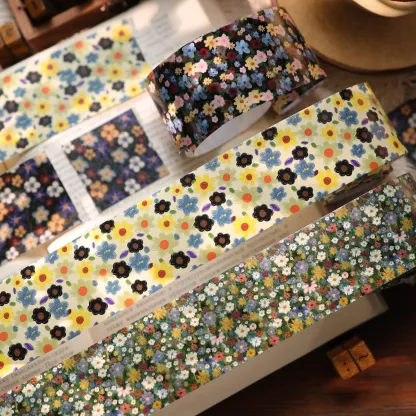 YIER Studio Small Floral painting Washi Tape 1.65*118.11 inch