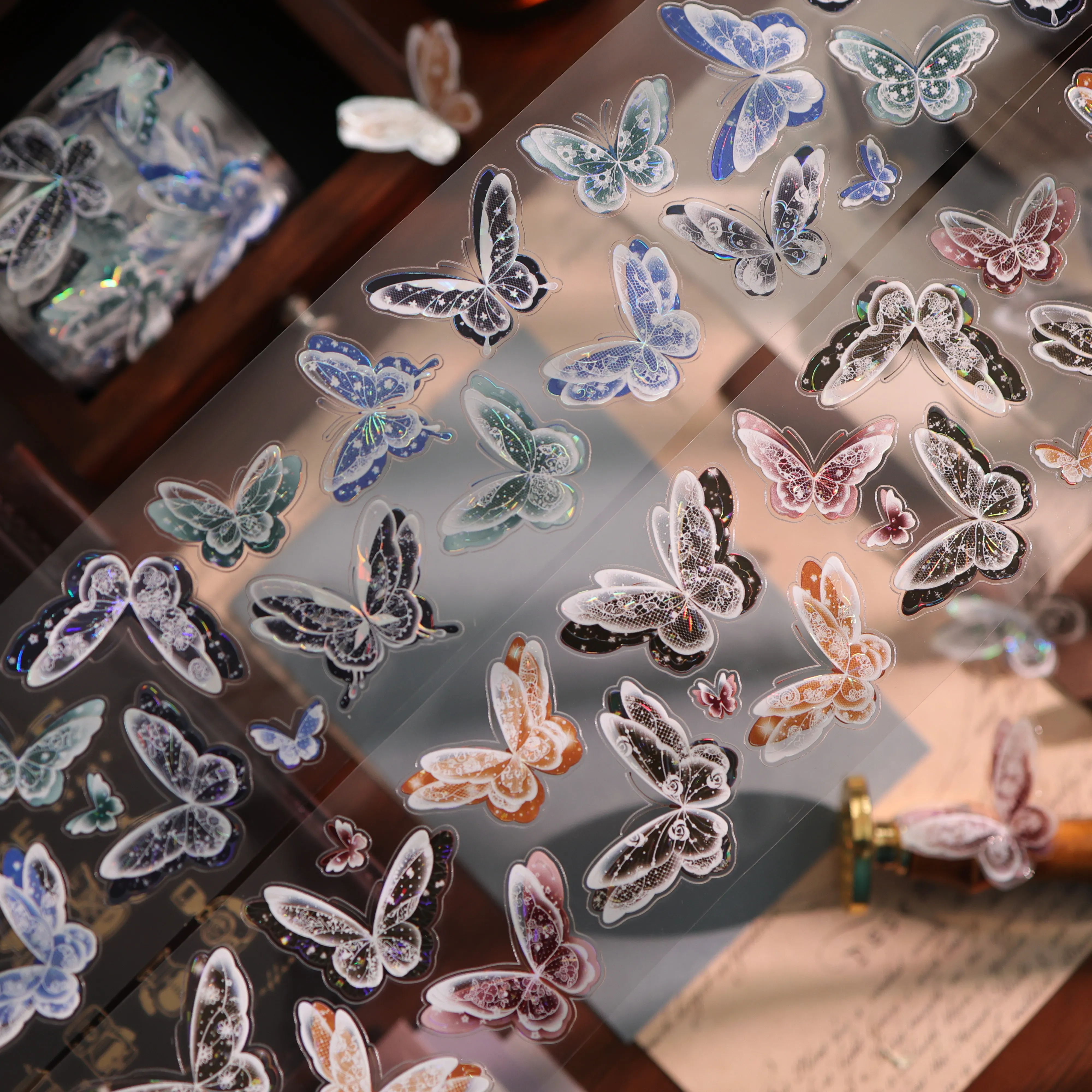 YIER Studio Pre-cut transparent Butterfly PET Tape