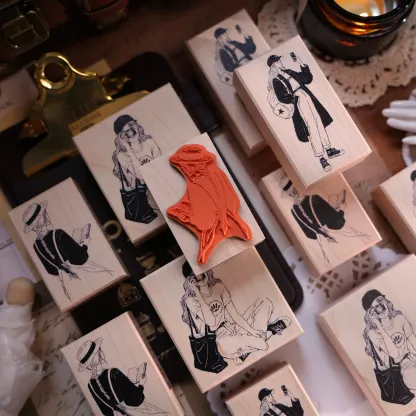 YIER Studio Girl Wooden Stamp