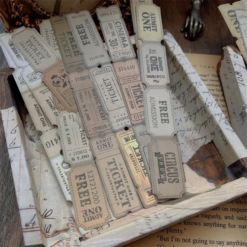 22pcs Vintage-style old ticket drop Scrapbooking materials