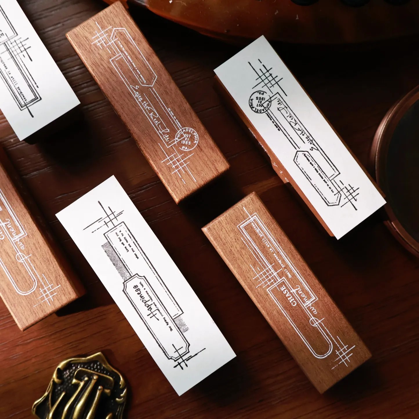 YIER Studio Basic lines Wood Stamp