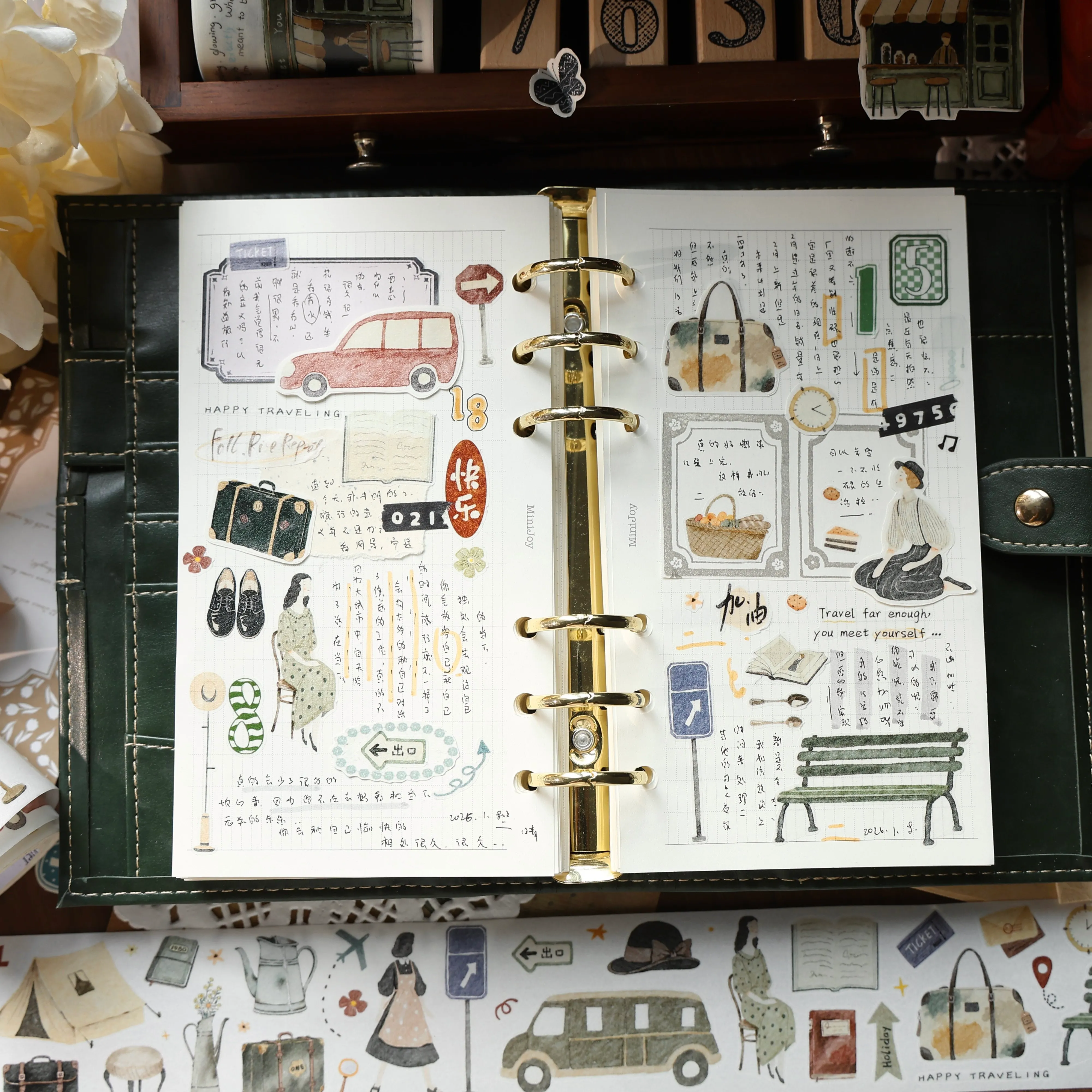 YIER Studio Travel Theme PET Washi Tape 1.97*196.85 inch