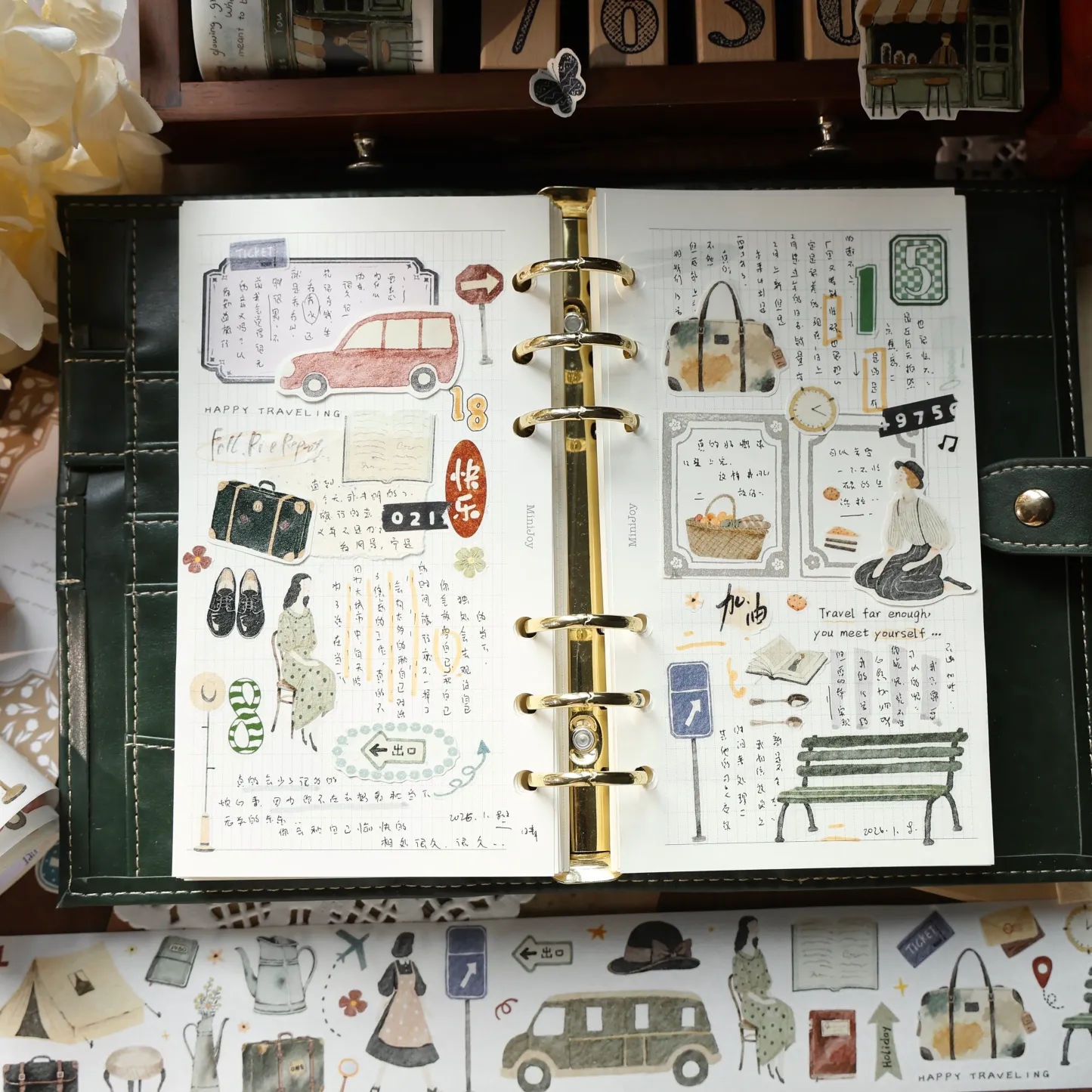 YIER Studio Travel Theme PET Washi Tape 1.97*196.85 inch