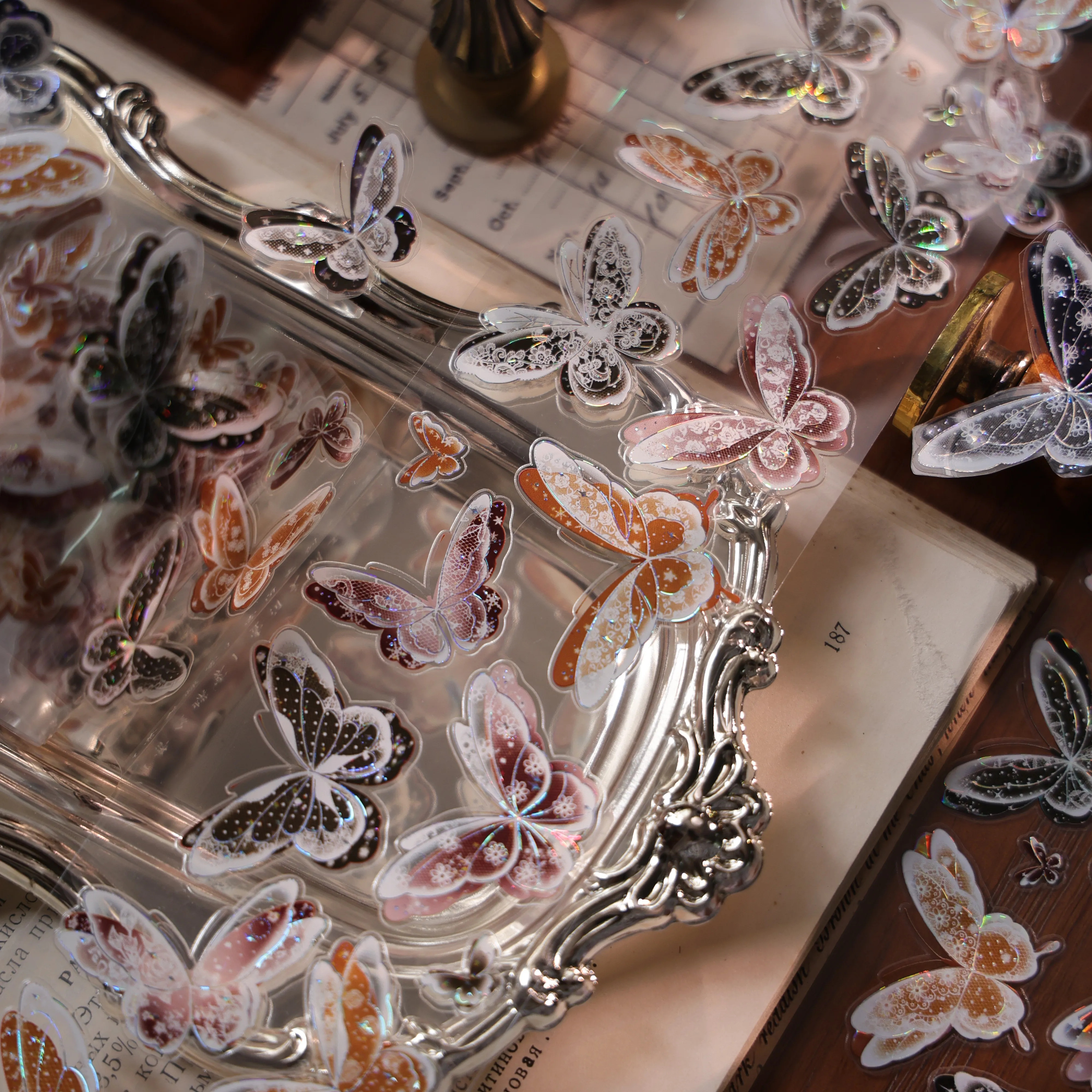 YIER Studio Pre-cut transparent Butterfly PET Tape