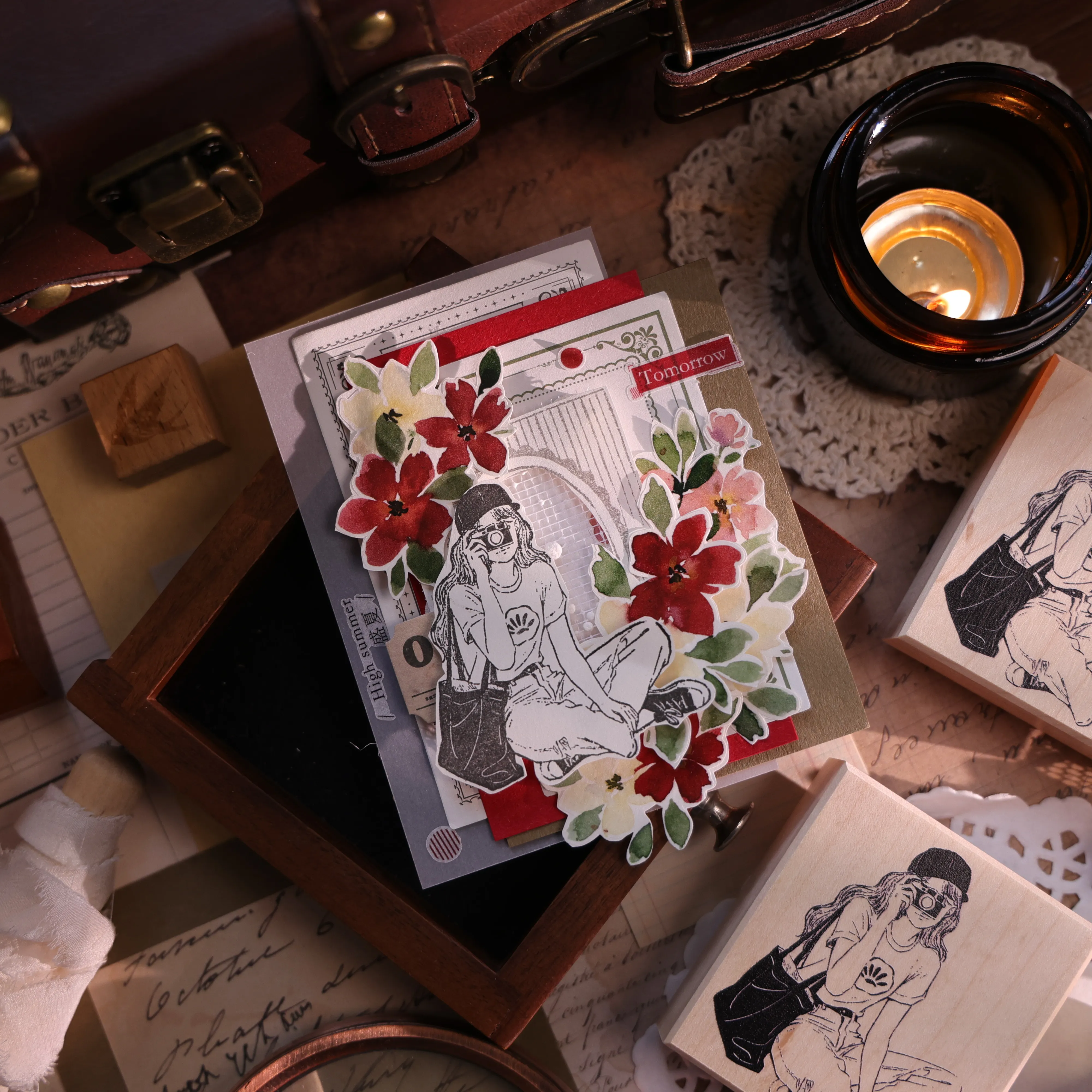 YIER Studio Girl Wooden Stamp