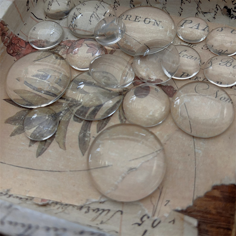 18pcs Round glass water drop Scrapbooking materials