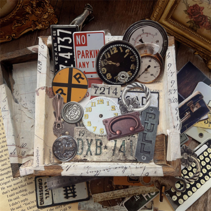 46pcs Vintage item collage elements Scrapbooking materials Paper