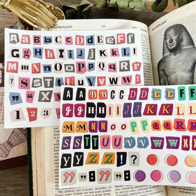 Alphanumeric symbol label stickers
