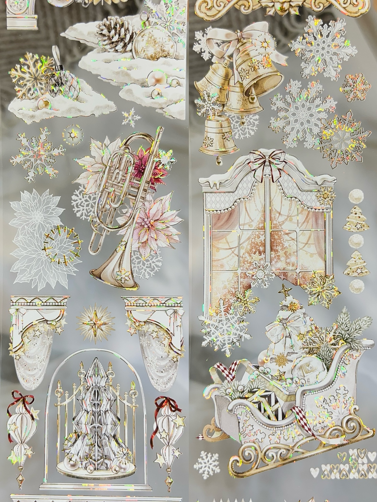 7mm*100cm/loop Shine Snowy Christmas Christmas Series Tape