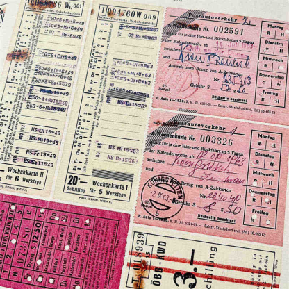 4Sheet/Pack Vintage Distressed Ticket Label Scrapbook A4 Background Material Paper