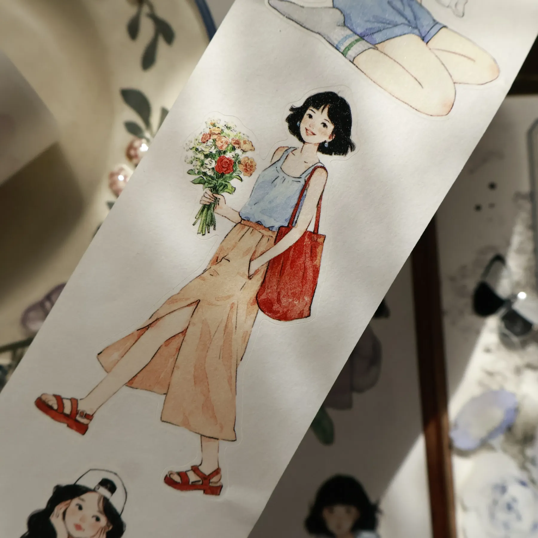 YIER Studio Sweet Girl Washi PET Tape 2.17 * 78.74 inch