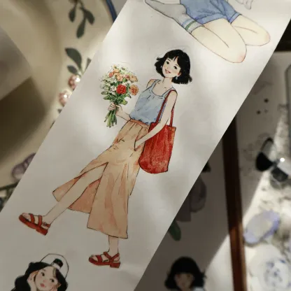 YIER Studio Sweet Girl Washi PET Tape 2.17 * 78.74 inch