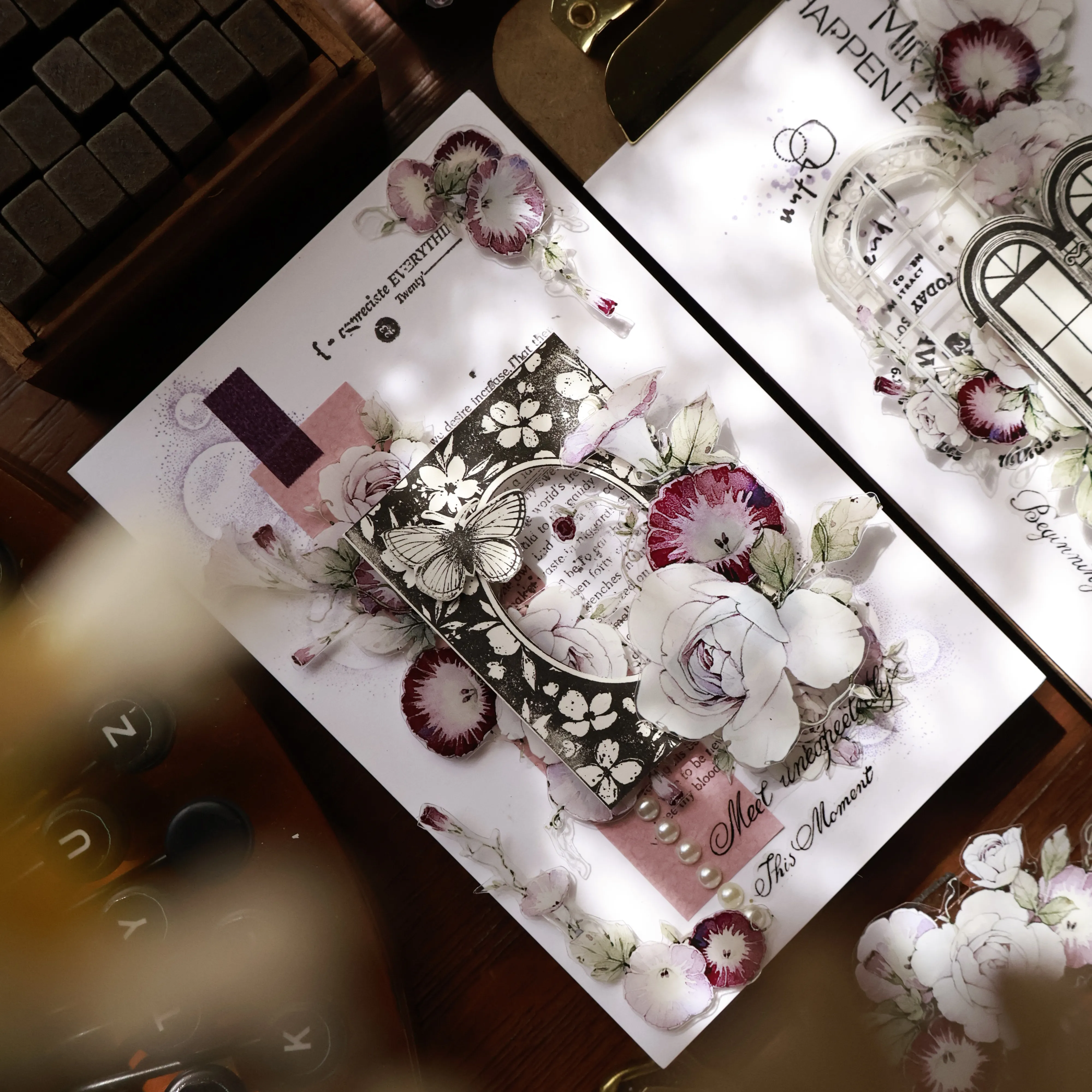 YIER Studio Floral window Washi PET Tape 2.56*78.74 inch