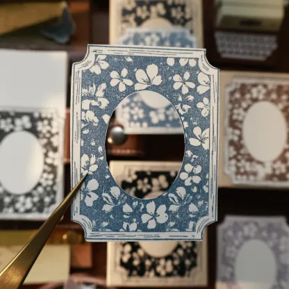 YIER Studio Flower Frame Wood Stamp