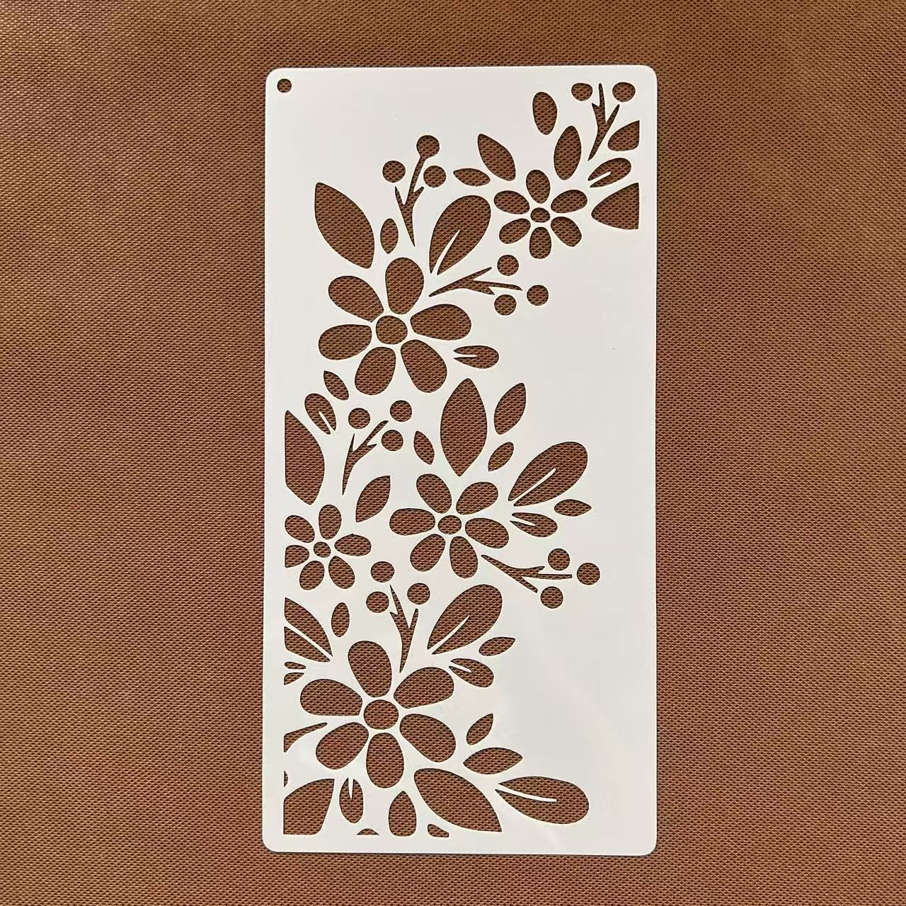 8Pcs Texture Tree branches flowers Stencils 8.66*4.13 inch