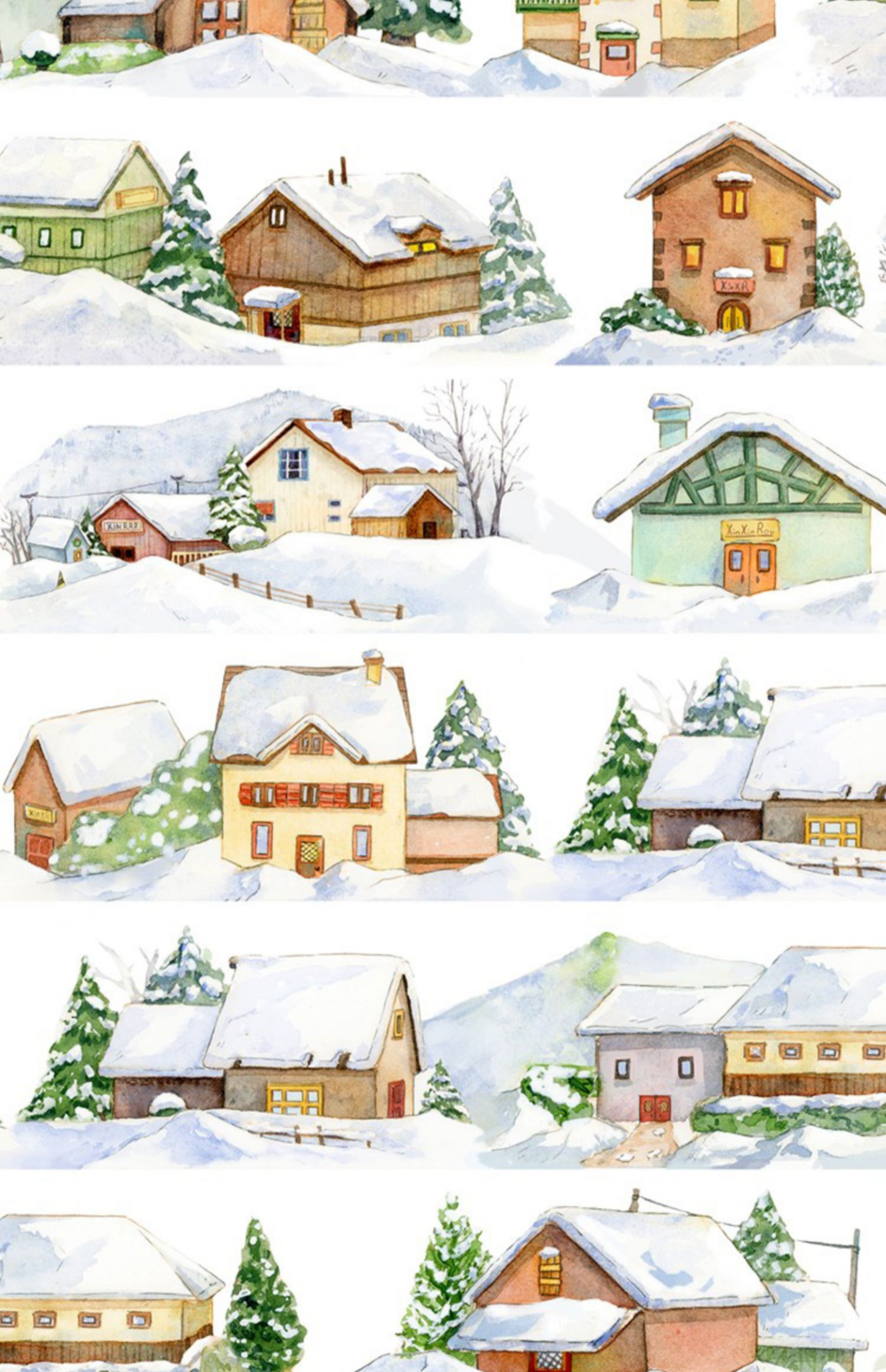OKMT Studio Winter House Theme PET Tape