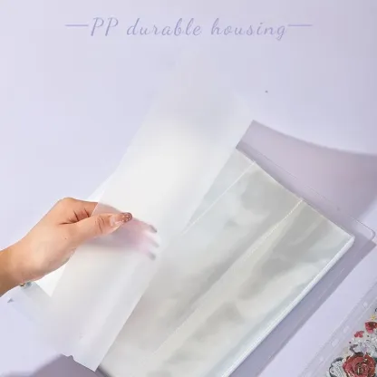 A4 Pocket Storage Binder – 2/3 Vertical Slots for Stickers & Washi