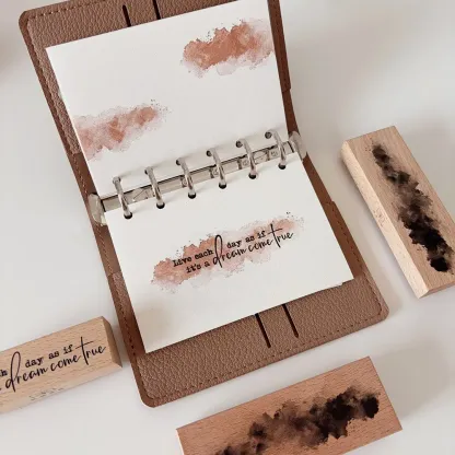 Bold Ink Staining Theme Art Wooden Stamp