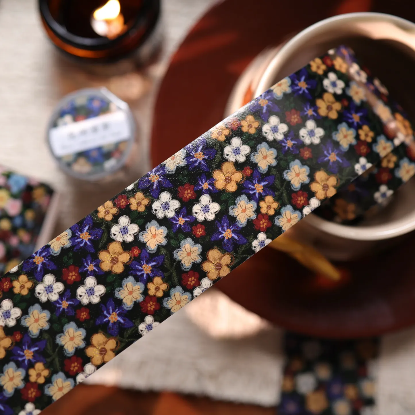 YIER Studio Small Floral painting Washi Tape 1.65*118.11 inch