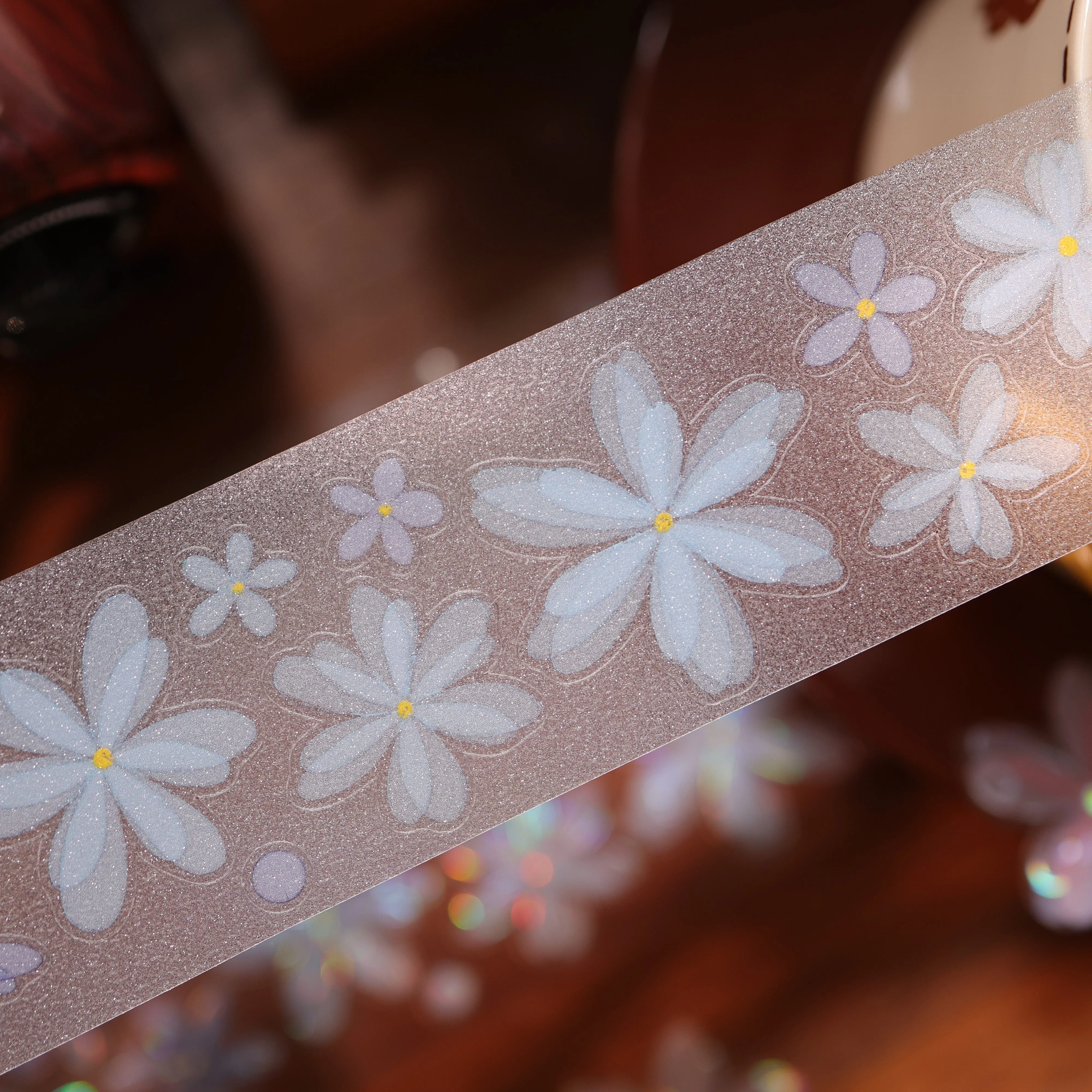 YIER Studio Pre-cut Small flowers PET Tape 2.17*196.85 inch