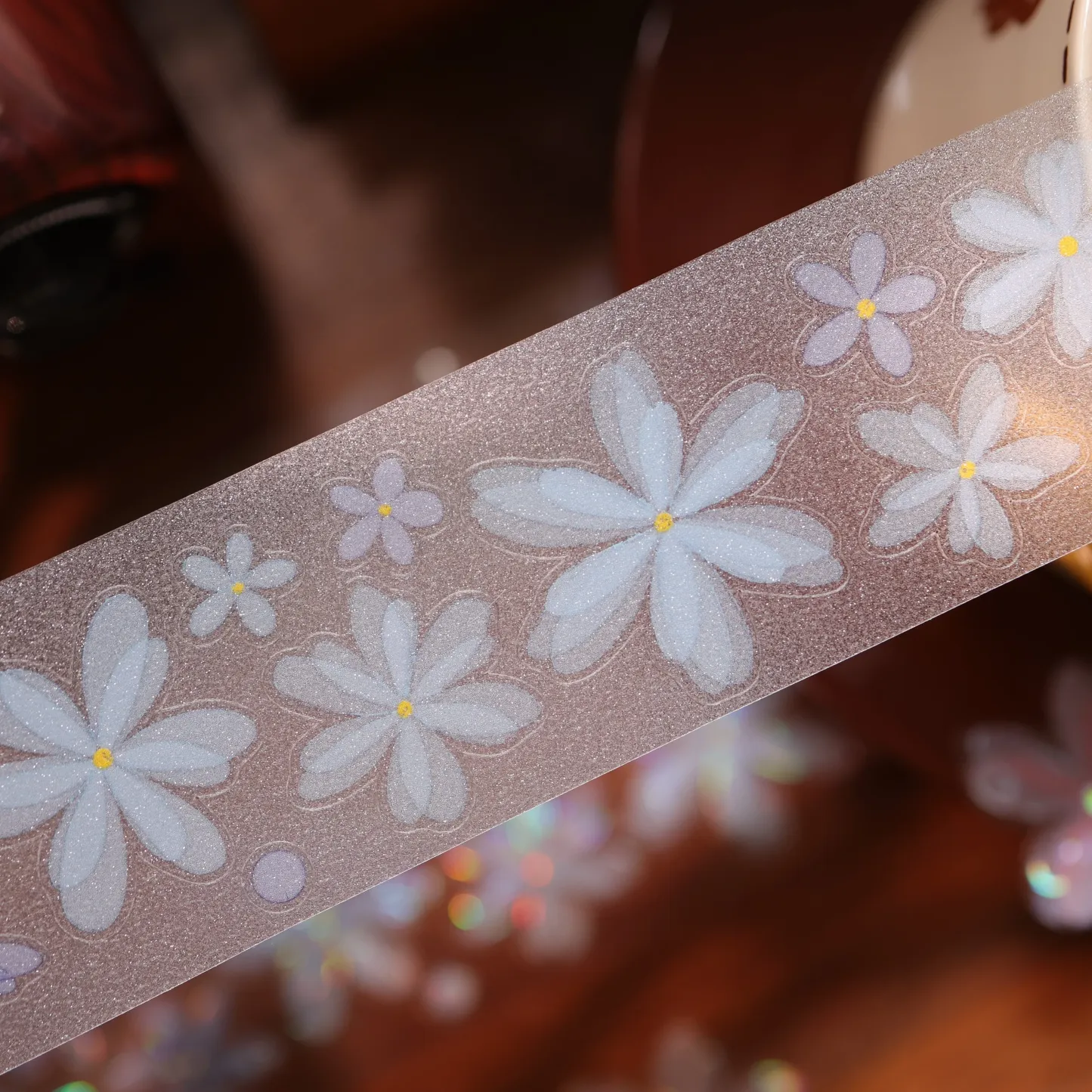 YIER Studio Pre-cut Small flowers PET Tape 2.17*196.85 inch