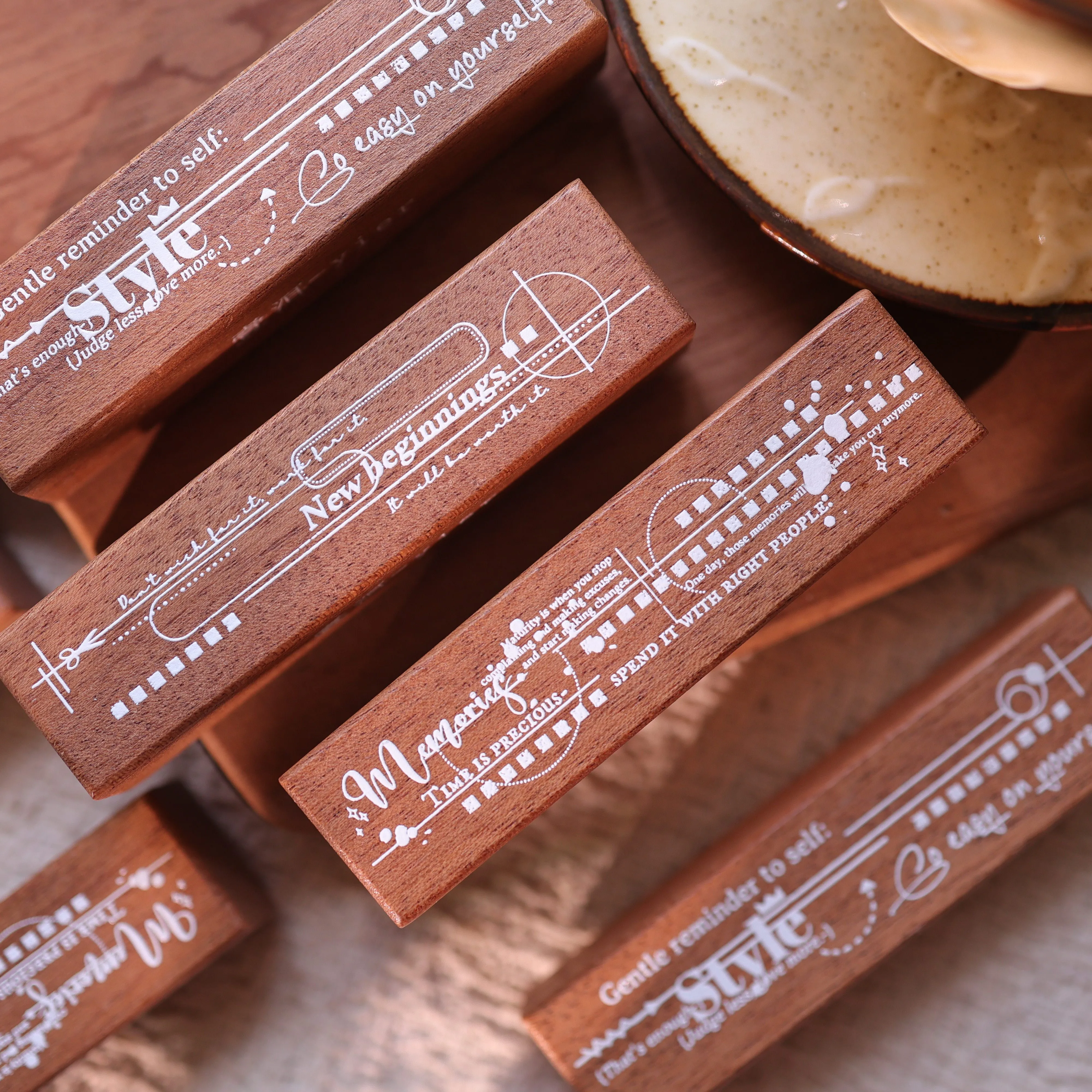 YIER Studio Basic lines Wood Stamp