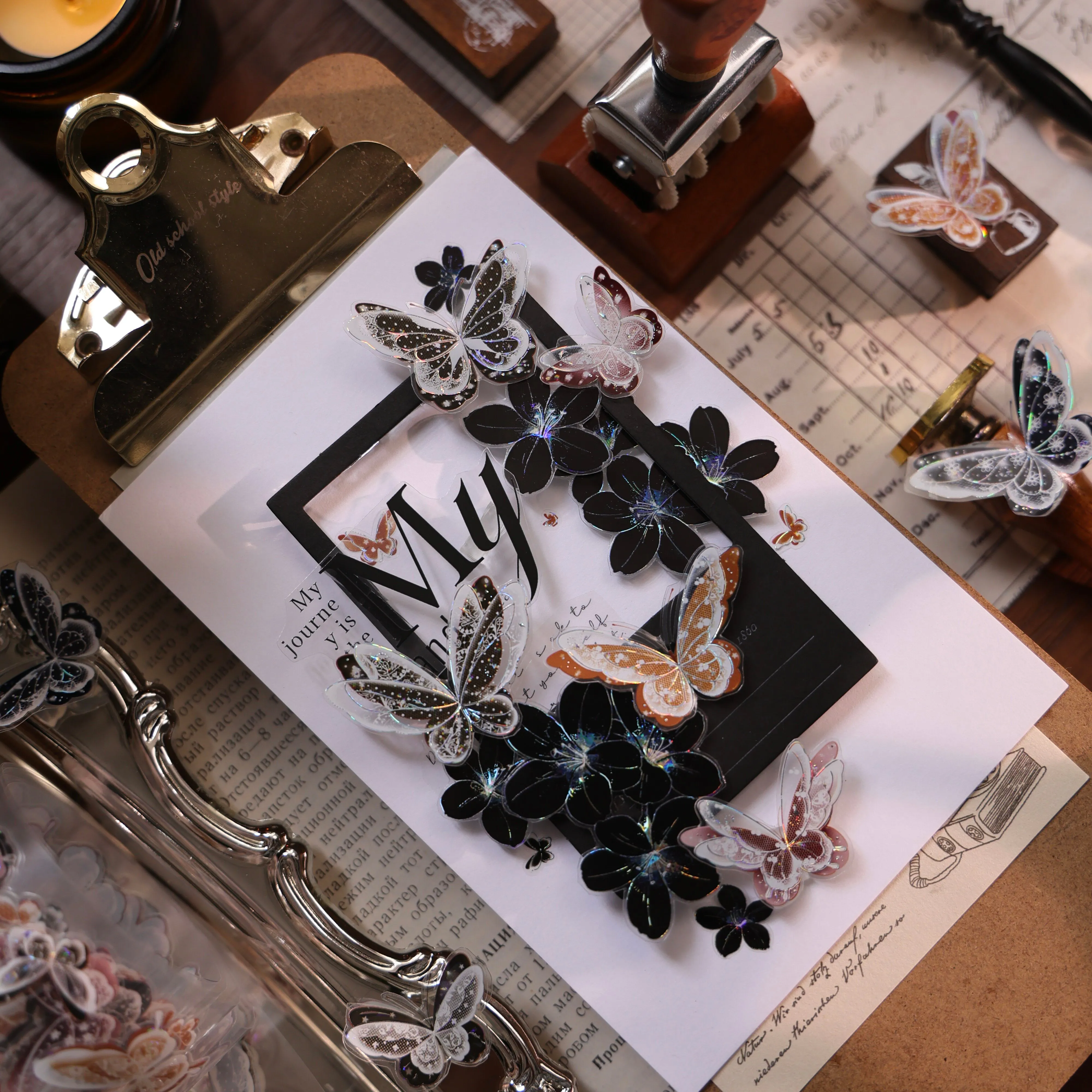 YIER Studio Pre-cut transparent Butterfly PET Tape