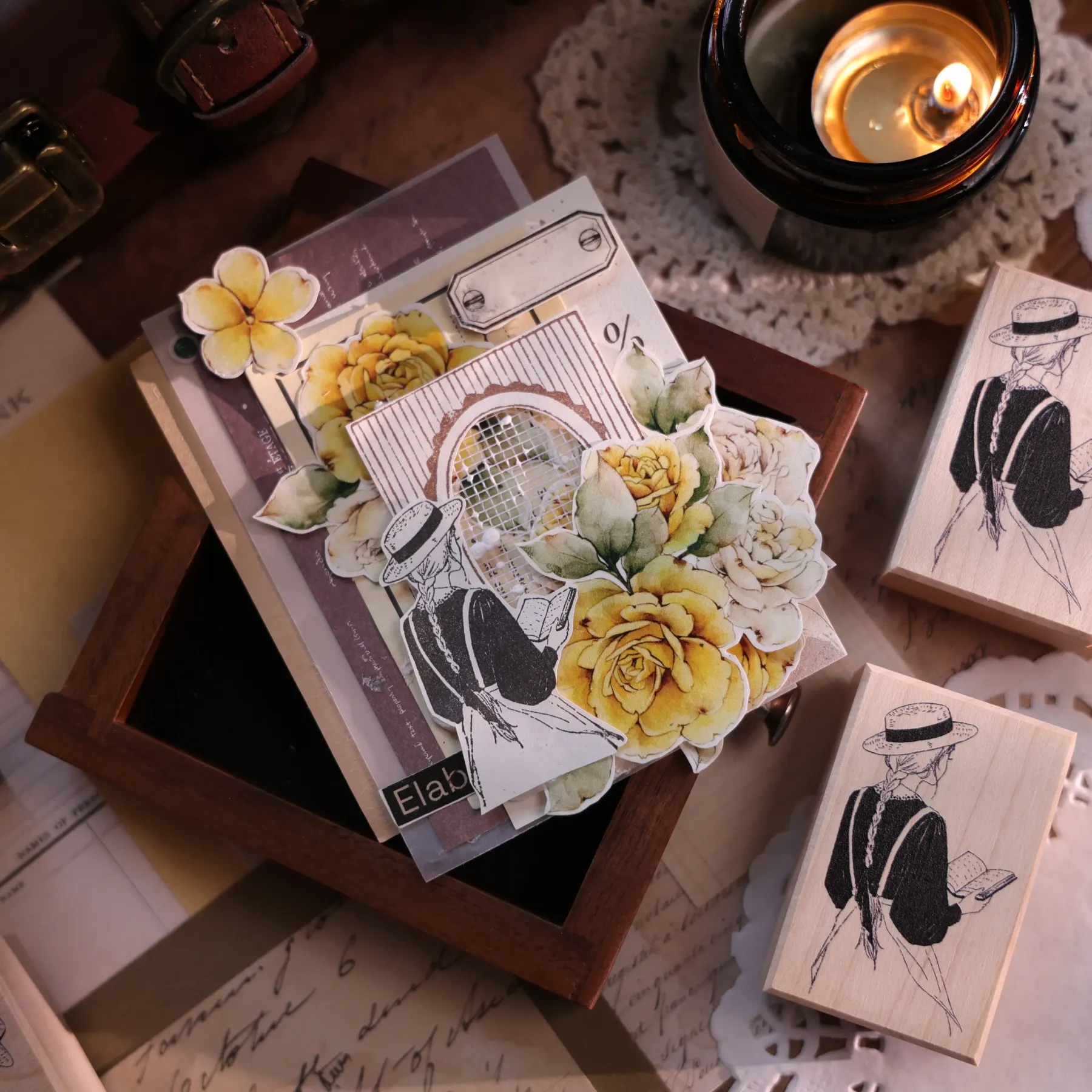 YIER Studio Girl Wooden Stamp
