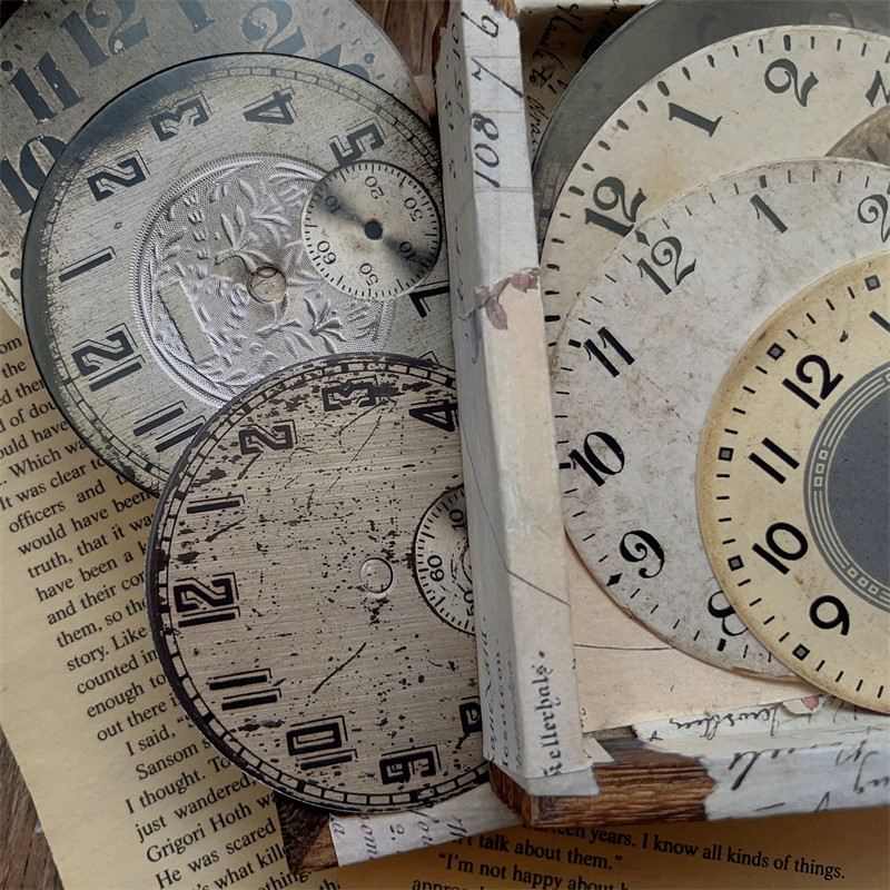 12pcs Vintage clock face Scrapbooking materials