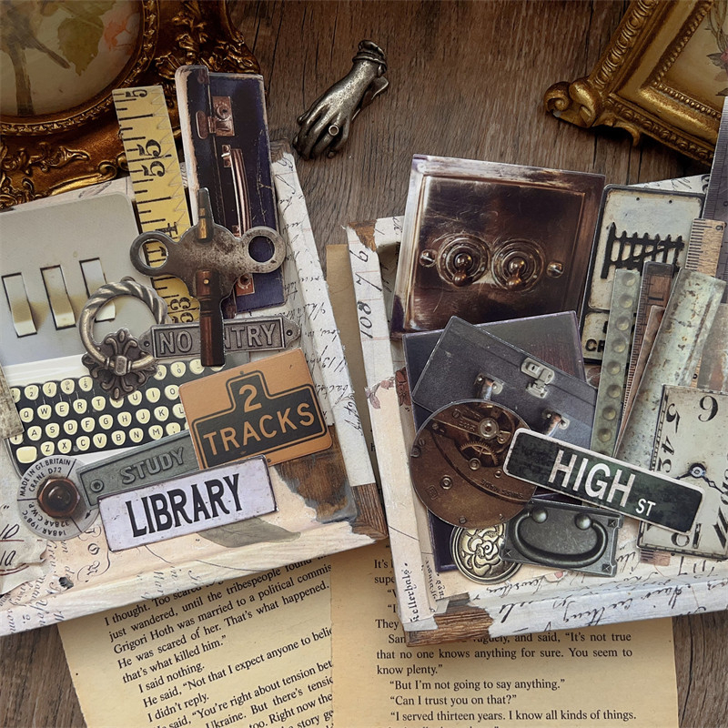 46pcs Vintage item collage elements Scrapbooking materials Paper
