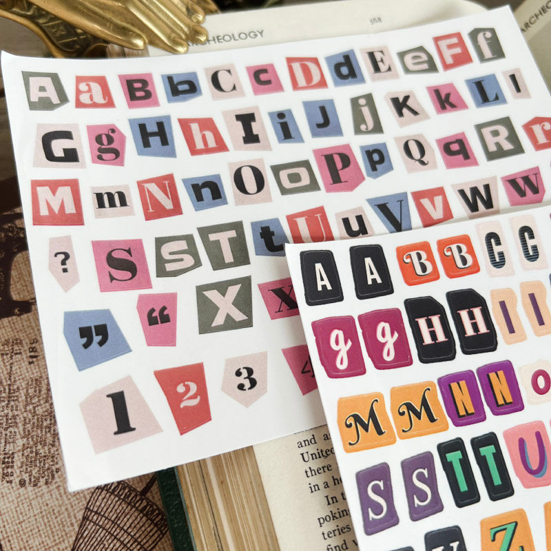 Alphanumeric symbol label stickers