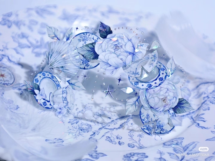 1Loop 200cm ocean queen theme shell light pet tape
