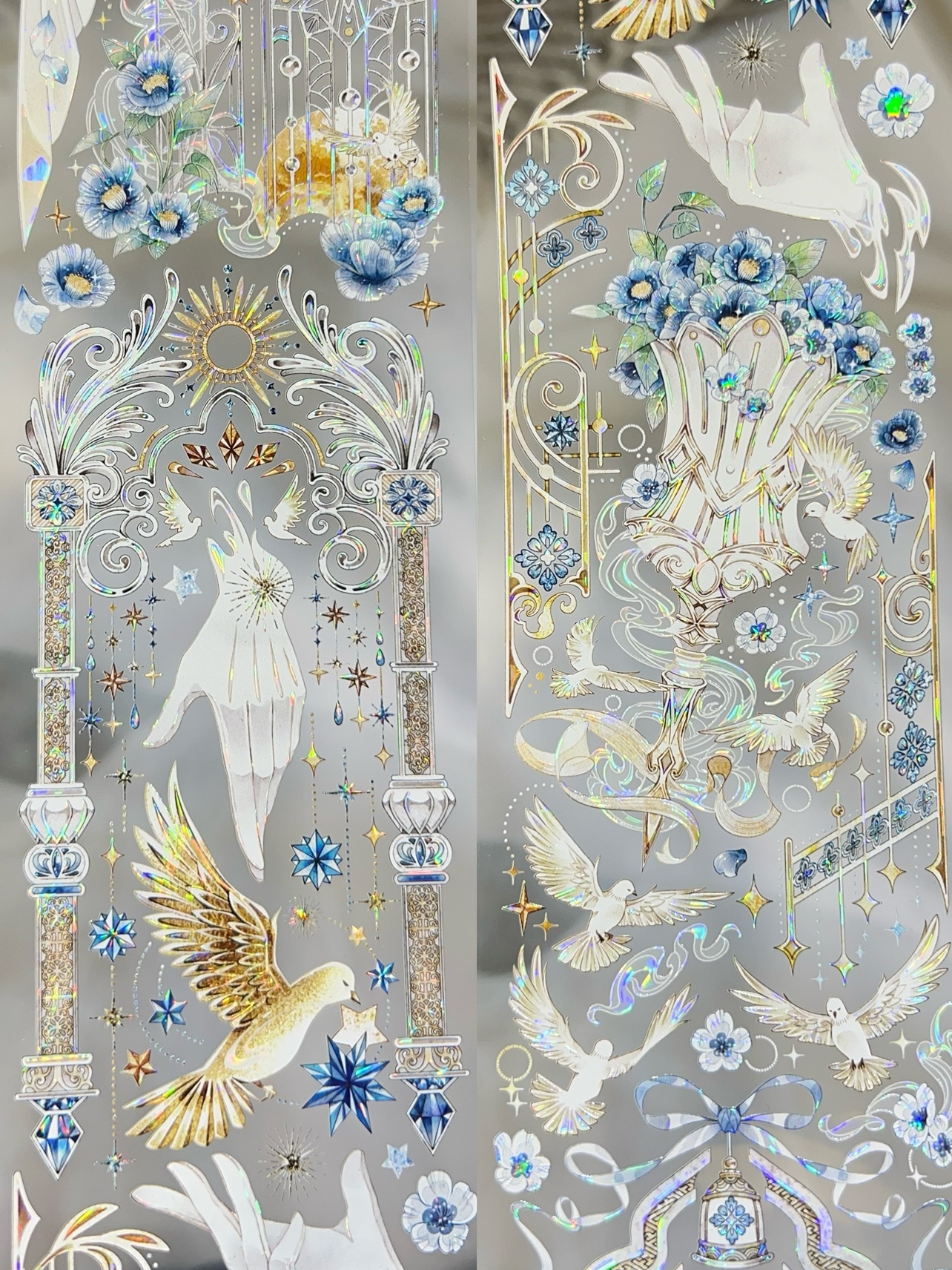 7mm*100cm/loop Shine Snowy Christmas Christmas Series Tape